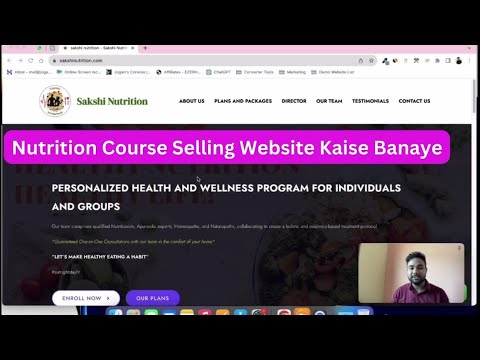 Nutrition Course Selling Website — client website video