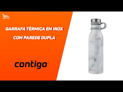Garrafa Térmica em Inox com Parede Dupla Preto 591ml - Video