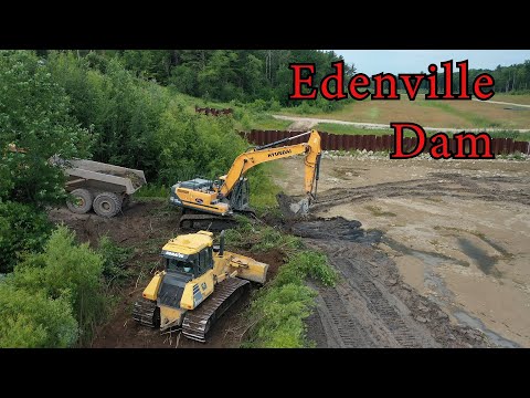 HUGE PROGRESS! Edenville Dam - Tobacco River - Earthen Embankment - Dam Drone - Dam Collapse