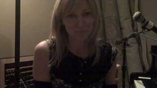Deborah Gibson in the studio working on her new song