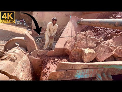 Big Rock Jaw Crusher Machine in Action | Powerful Stone Crushing ASMR Sounds