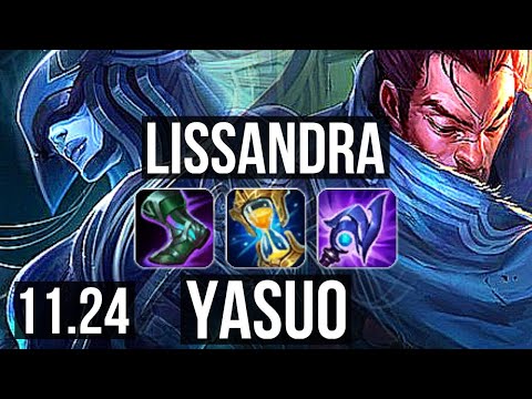 LISSANDRA vs YASUO (MID) | 5.0M mastery, 10/2/12, 700+ games, Dominating | KR Diamond | 11.24