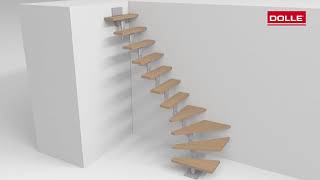 DOLLE DALLAS - modulové schody do 300cm - 1/4 zatočení