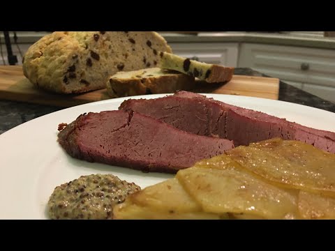 Glazed Corned Beef with Vegetable Torte