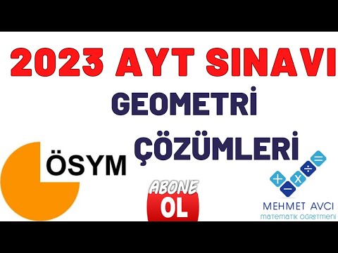 2023 AYT SINAVI GEOMETRİ ÇÖZÜMLERİ
