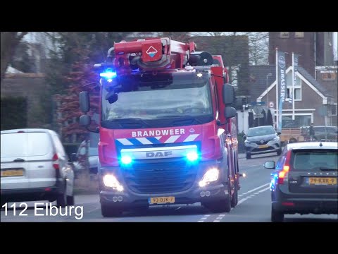 [Versneller] PRIO 1 Hoogwerker Brandweer Elburg [06-6951] met spoed naar Nunspeet