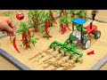 Diy mini tractor making agriculture cultivator for Chilli Farming | pough machine  @sanocreator