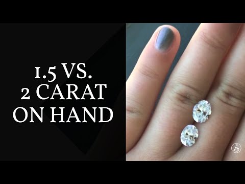 1.5 vs. 2 Carat Diamond Size Comparison - Oval Diamonds