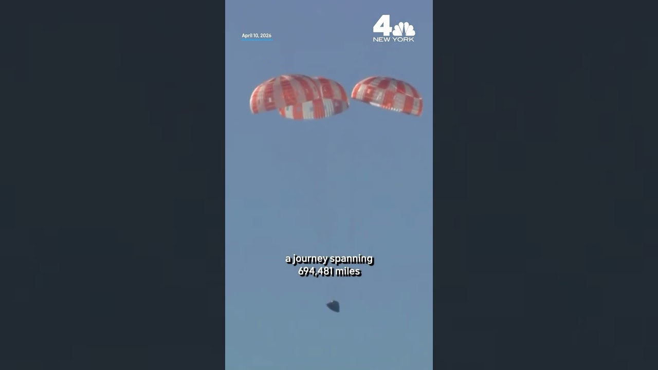 Artemis II astronauts splash down as they return to Earth, capping NASA moon mission | NBC New York