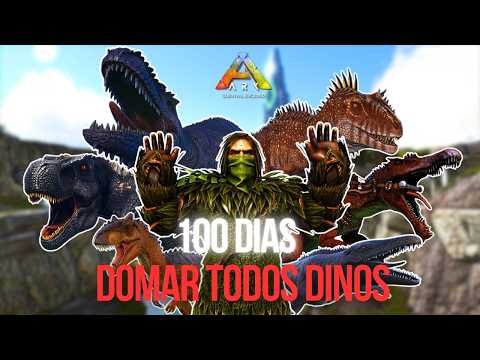 Passei 100 dias domando TODOS OS DINOS no Ragnarok [Ark Survival Evolved]