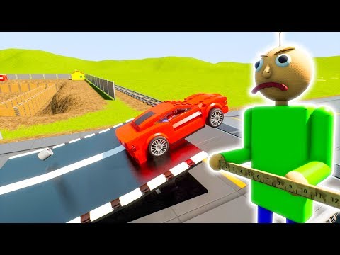 Cars vs Lego Baldi | Brick Rigs Physics