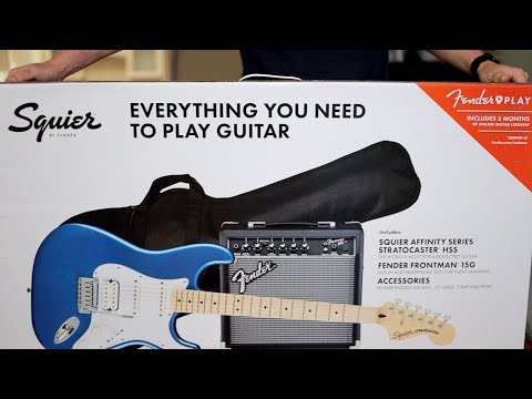 Гитарный набор SQUIER AFFINITY STRAT PACK HSS LAKE PLACID BLUE - фото 1 - id-p2657807969