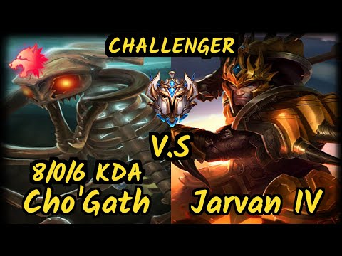 JUNGLE CHO'GATH - styllEE (CHO'GATH) vs JARVAN IV - 8/0/6 KDA JUNGLE CHALLENGER GAMEPLAY - EUW