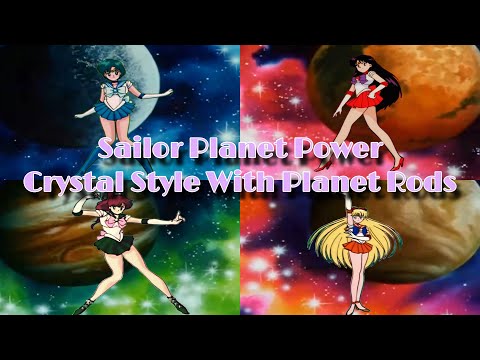 Inner Sailor Senshi Planet Power Group Henshin! | Crystal Style with Planet Rods!