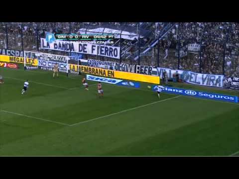 Atajada de Barovero. Gimnasia LP 0 - River 0. Fecha 1. Torneo Inicial 2013. Fútbol Para Todos