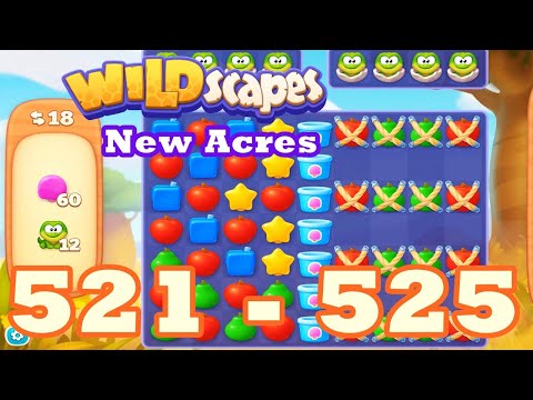 Wildscapes: New Acres Level 521 - 525 HD | 3 match | android | 522 | 523 | 524 | IOS【GameGo Game】