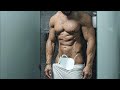 Bodybuilder takes a SHOWER after Rubbing OIL