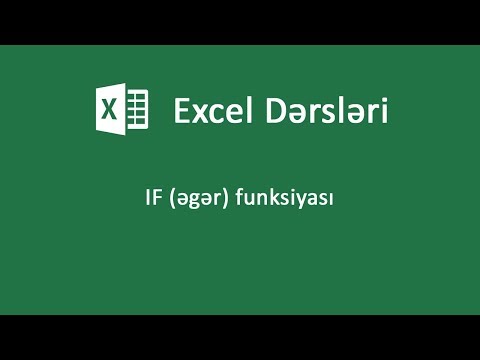 IF funksiyası - Excel dərsləri #08