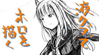 【アニメ放送記念】賢狼ホロ描いた【液タブ初心者】