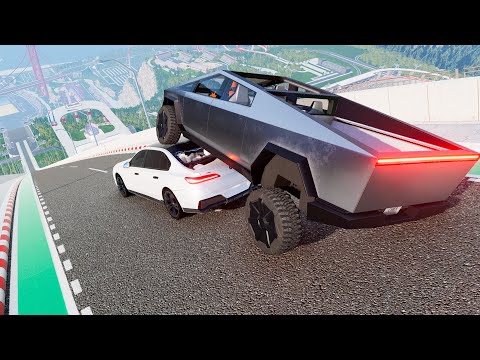 Big Ramp Jumps with Real Car Mods #2 - BeamNG Drive Crashes | Fuze Drive