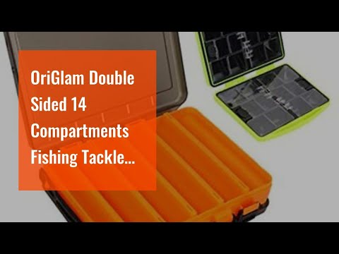 OriGlam Double Sided 14 Compartments Fishing Tackle Boxes Fishing Lure Box Organizer, Fishing B...