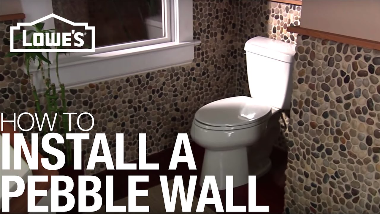 Install a Pebble Tile Accent Wall: Installation
