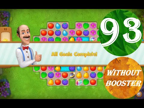 Gardenscapes Level 93 - [9 moves] [2022] [HD] solution of Level 93 Gardenscapes [No Boosters]