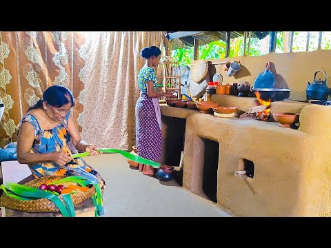 On a rainy day in the village...Let's try baby jackfruit pickle and baby jackfruit kottu 💚...