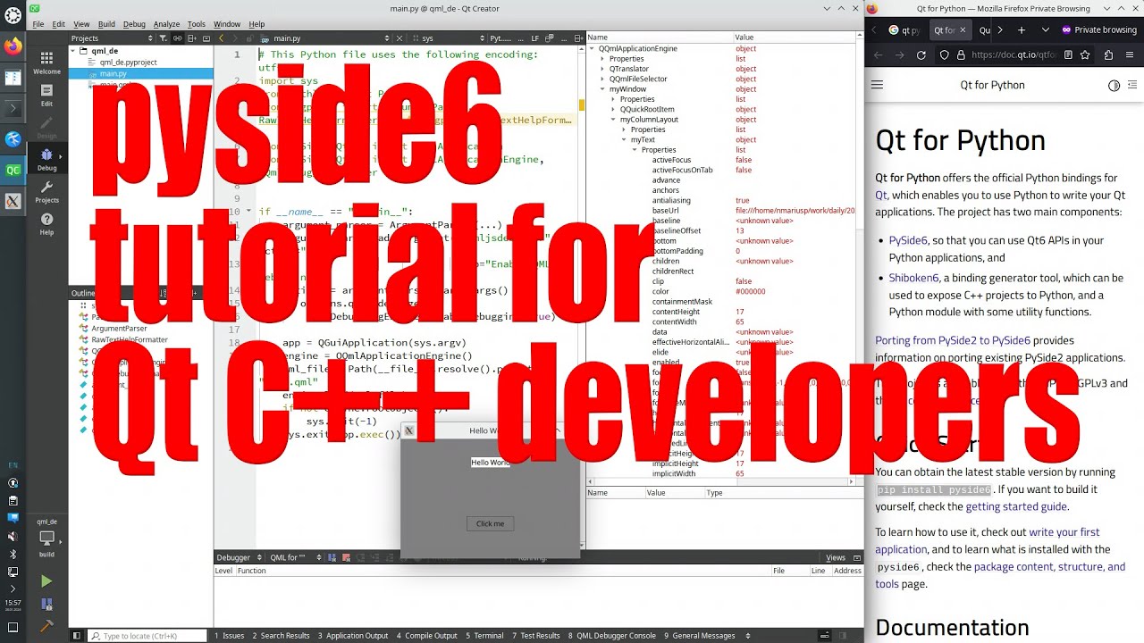 pyside6 Qt for Python tutorial for Qt C++ developers - January 2024 - 590db019