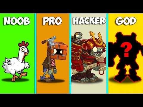 Every Plants With 5 Plant Food Vs Team Noob- Pro - Hacker - Zombie Max Level - Plants Vs Zombies 2