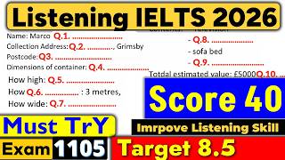 IELTS Listening Practice Test 2026 with Answers | 02.10.2026