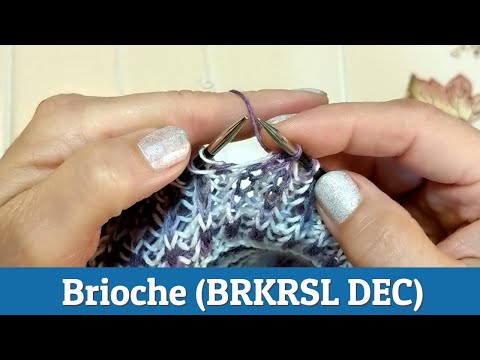 Brioche Right Slanted Decrease Brkrsl Dec Knitting Tutorial
