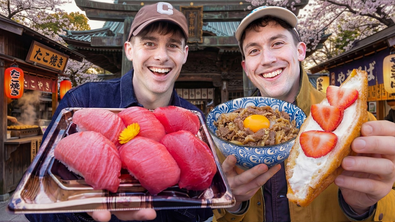 Two Brits try Street Food in Japan!