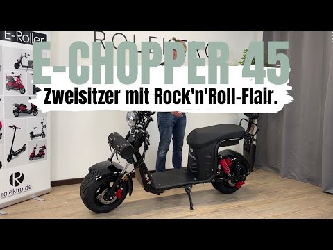Rolektro E-Chopper 45 E-Scooter E-Roller - Alle Infos rund um den coolen Zweisitzer im Chopper-Look