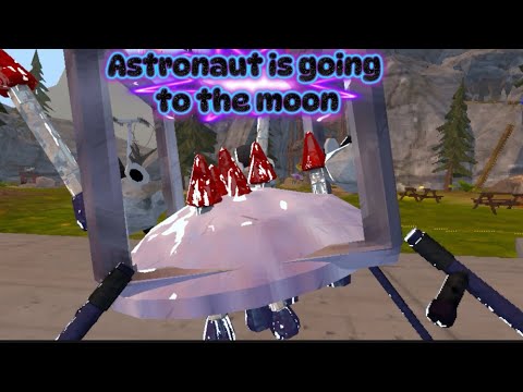 Making a rocket ship to go to the moon in animal company