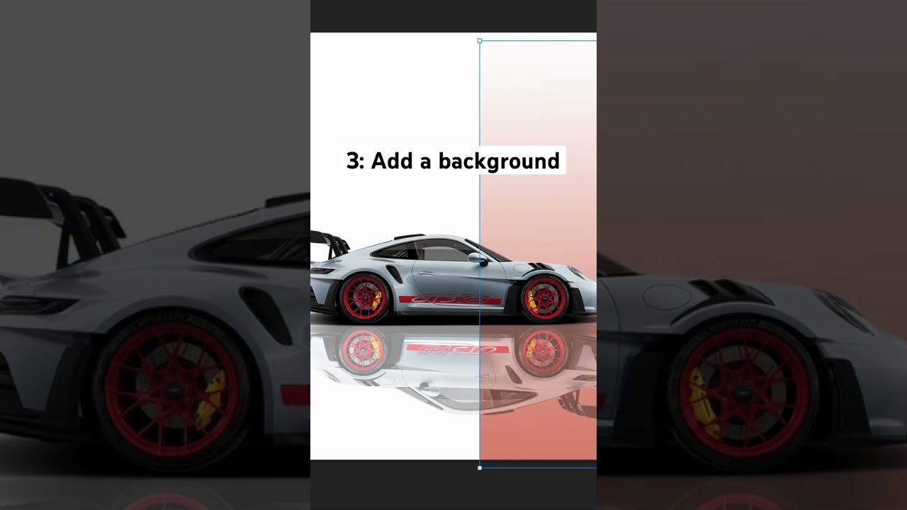 Step by step tutorial on making car posters #graphicdesign #cars #carslover #porsche911 #gt3rs