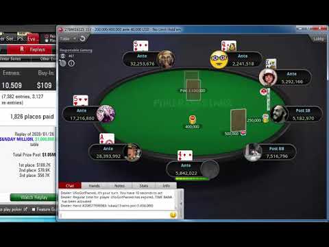 Replay | "Poeira4", "WillianeMaia" Final table PokerStars $109 SUNDAY MILLION, $1M Gtd Jan 26, 2020