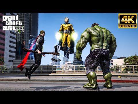 GTA 5 - The Sentry VS Thor & Hulk 