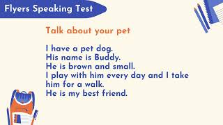 Flyers speaking test - My pet
