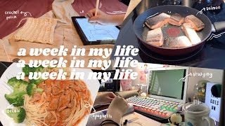 a week in my life 🍡 | post exams, crocheting, cooking, studying, kdrama, lots of food, etc.