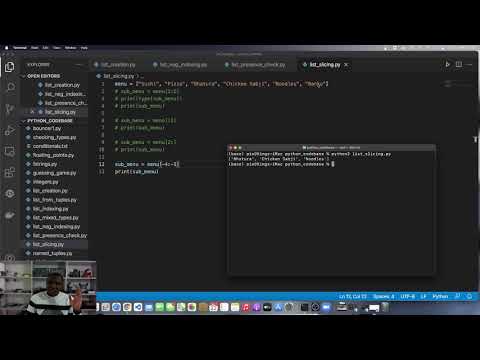 Python Programming Tutorial Negative Index In List