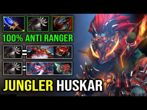 WTF Jungle Huskar Bad Lane Isn't a Problem 100% Anti Range Hero with Blade Mail No Need BKB Dota 2