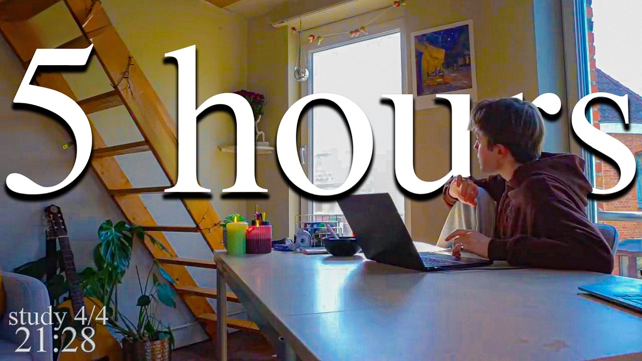 LIVE-Special from Belgium | 5-HOUR study with me in Gent 📚⛈️ rain sounds & pomodoro timer 60 & 10