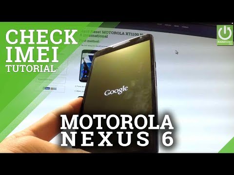 Barcodes MOTOROLA XT1100 Nexus 6 International - Read Serial Number