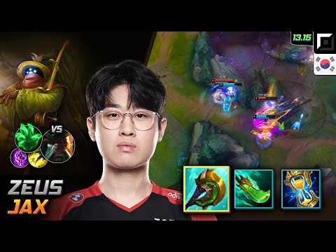 Zeus Jax Top Build Divine Sunderer Grasp of the Undying - LOL KR GrandMaster Patch 13.15