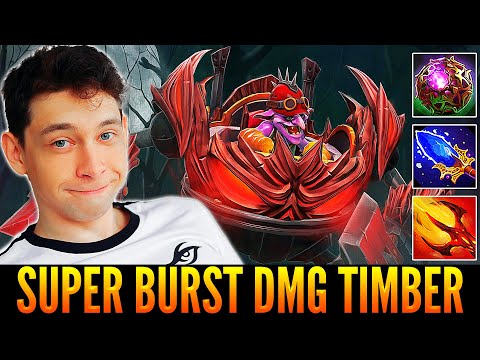 NISHA Offlane Timbersaw Super Burst DMG Build With Octarine, Aghanim & Dagon | Patch 7.31d | Dota 2