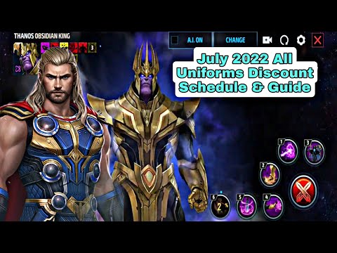 July 2022 All Uniforms Discount Schedule & Guide - Marvel Future Fight