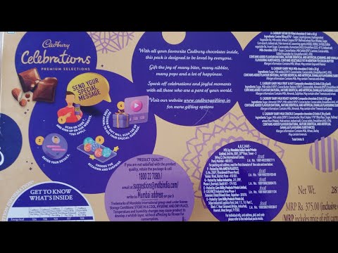 what is inside in Cadbury celebrations