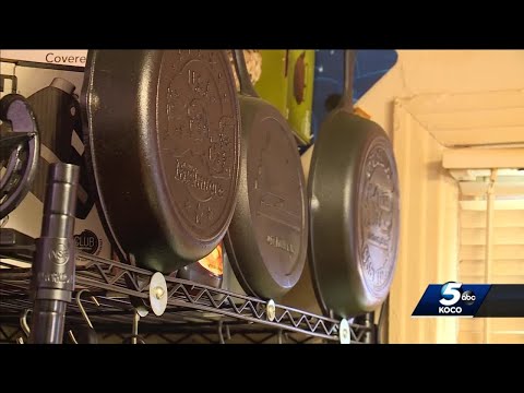 Oklahoma man shares unique collection of cast iron skillets