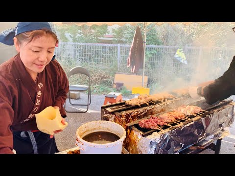 Comida de rua japonesa - Yakitori | Churrasco de frango estilo japonês